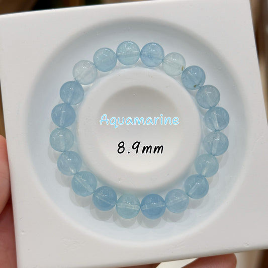 Aquamarine｜碎冰冰海藍寶素圈