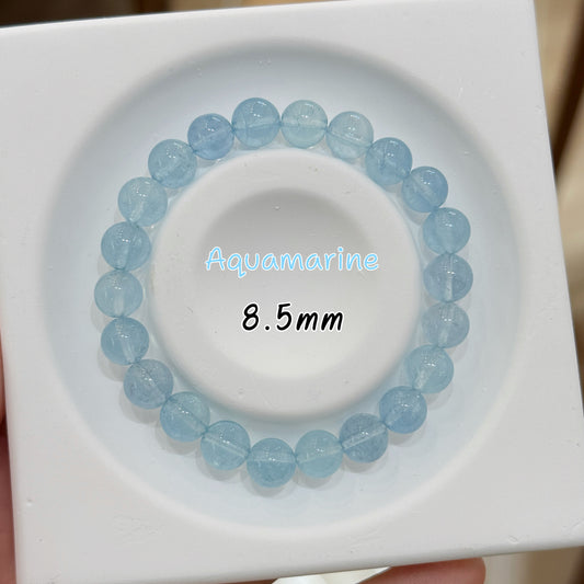 Aquamarine｜碎冰冰海藍寶素圈
