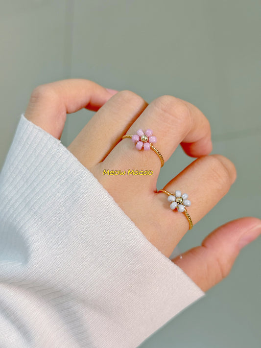 單粒小花戒指