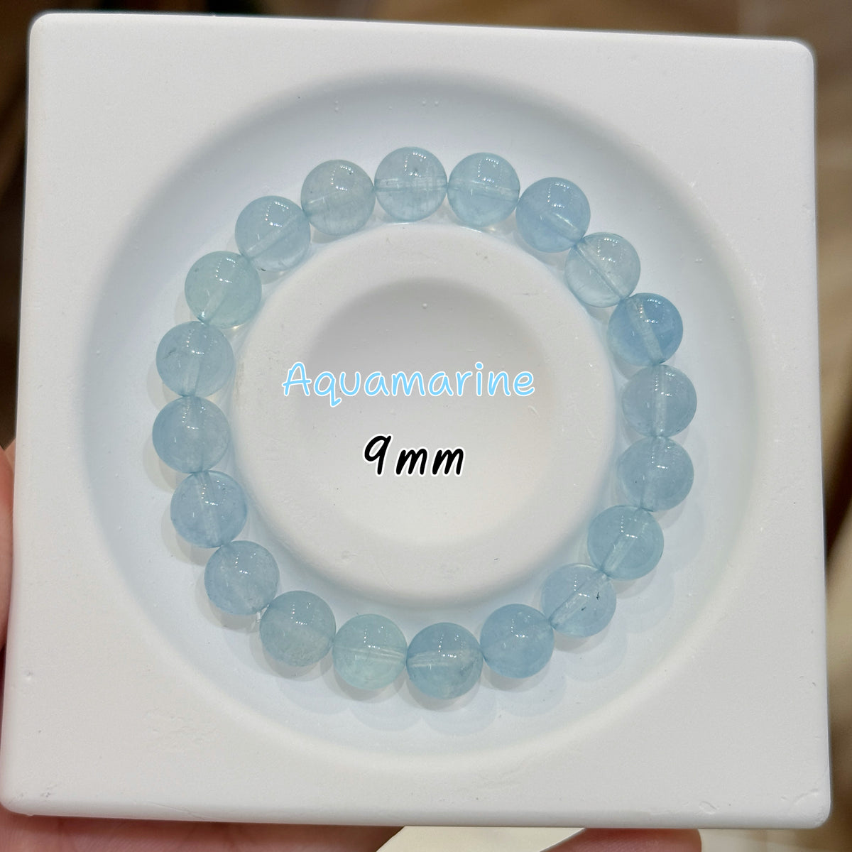 Aquamarine｜碎冰冰海藍寶素圈